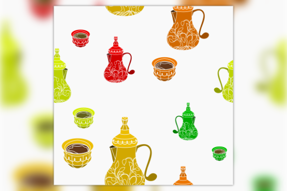 Bulbous Arab Coffee Pot Graphics & Patterns Review