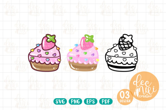 Cake Little Sweet Clipart Graphics & Decorative Elements