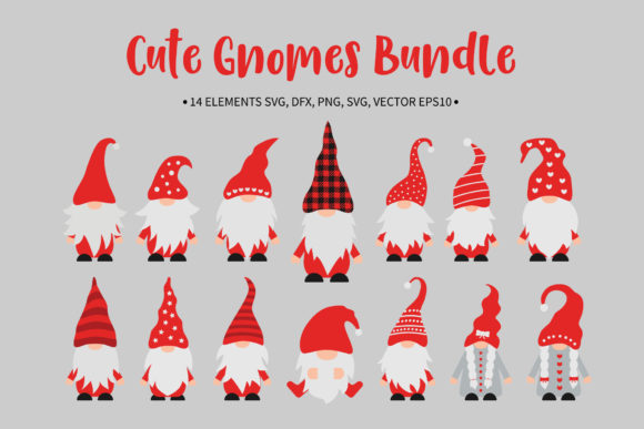 Cute Gnomes Bundle: Graphics & Decorative Elements