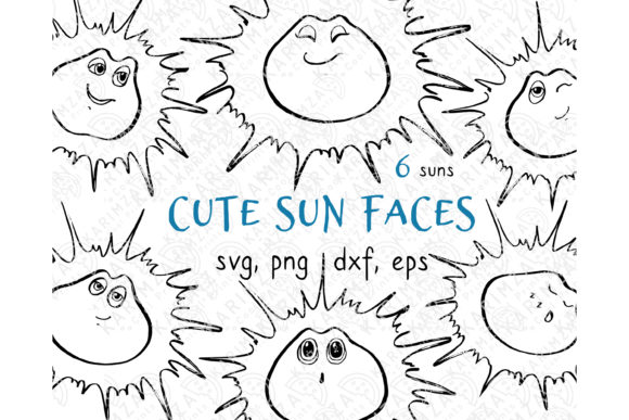 Cute Sun Faces Clipart: Playful Graphics for Blog and Editorial Design