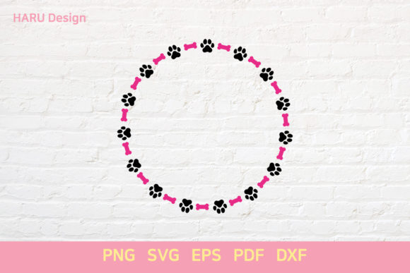 Dog Paw Circle: A Versatile Graphic for Local Branding and Packaging