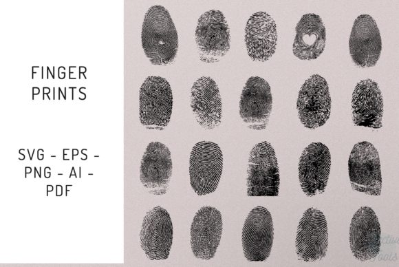 Fingerprint Set Graphics for Decorative Elements