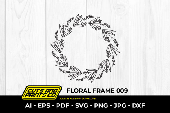 Floral Frame SVG: Circular Graphics for Editors
