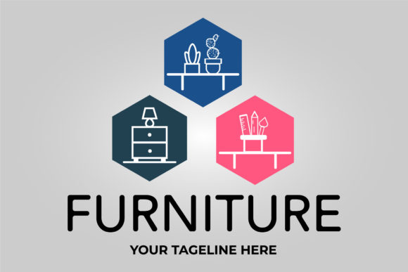 Furniture Vintage Minimalist Vector Logo Graphics & Logos