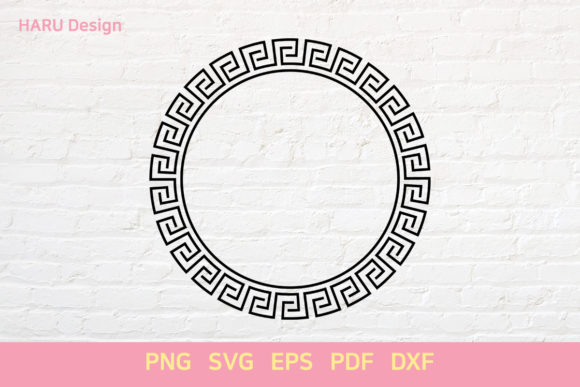 Greek Circle Graphics for Decorative Brand Elements