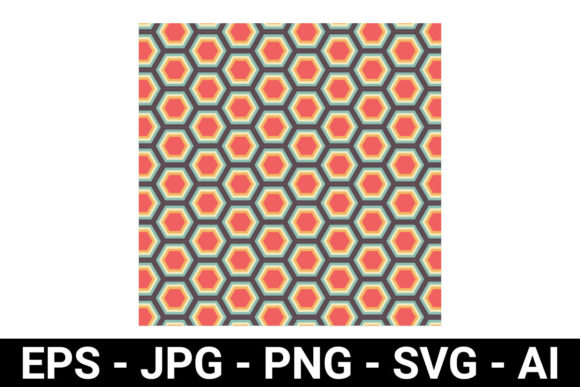 Hexagonal Retro Color Seamless Pattern: Graphics & Patterns Review