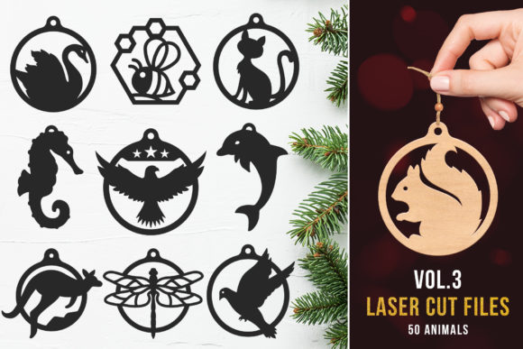 Laser Cut Files Vol.3 - 50 Animals Review for Winter Amp