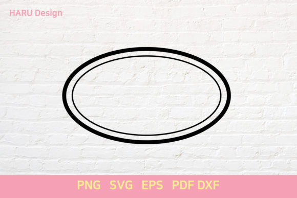 Oval Frame Graphics for Decorative Elements