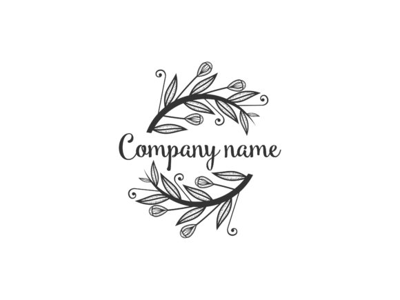 Vintage Floral Frame Vector Logo for Graphics & Logos