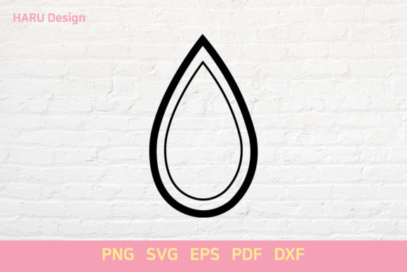 Waterdrop Frame: A Versatile Graphic for Crafting & Handmade Business Use