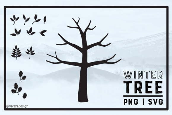 Winter Tree Family Tree SVG: Graphics & Decorative Elements