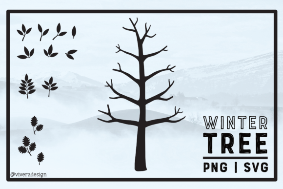 Winter Tree Family Tree SVG: Graphics & Decorative Elements